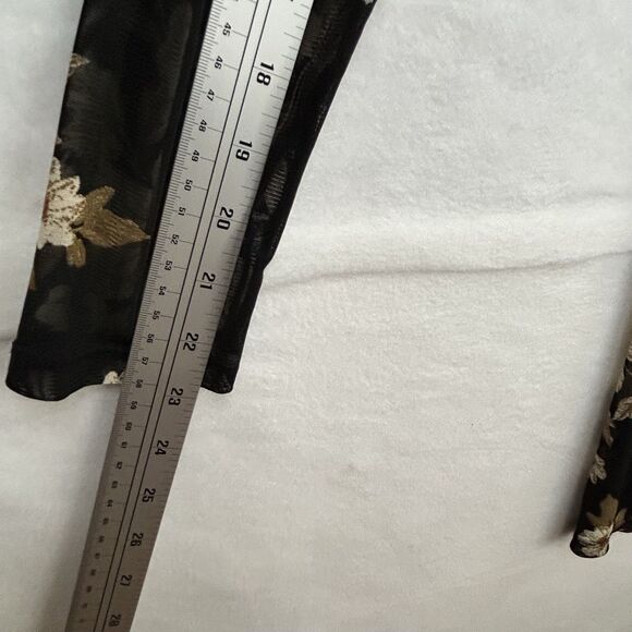 Sheer Kimono Black Floral Sz S Roses layering goth romantic fairy core witchy - Picture 8 of 8